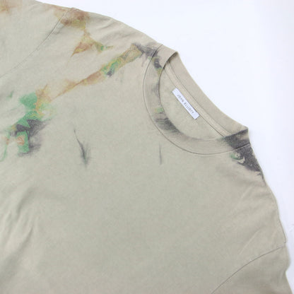 マーブル プリント 長袖 Tシャツ / クルーネック コットン ロングスリーブ