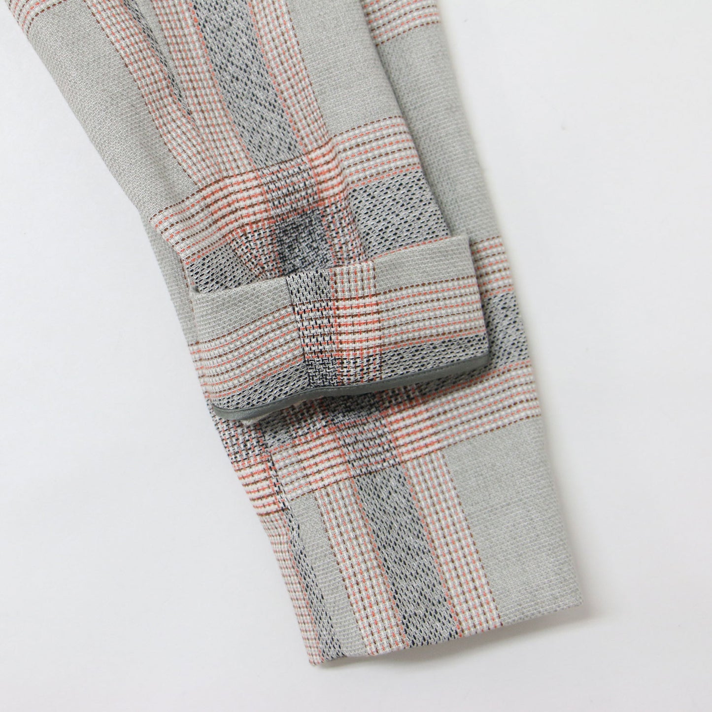 チェック テーラード ジャケット / ダブル リネン コットン