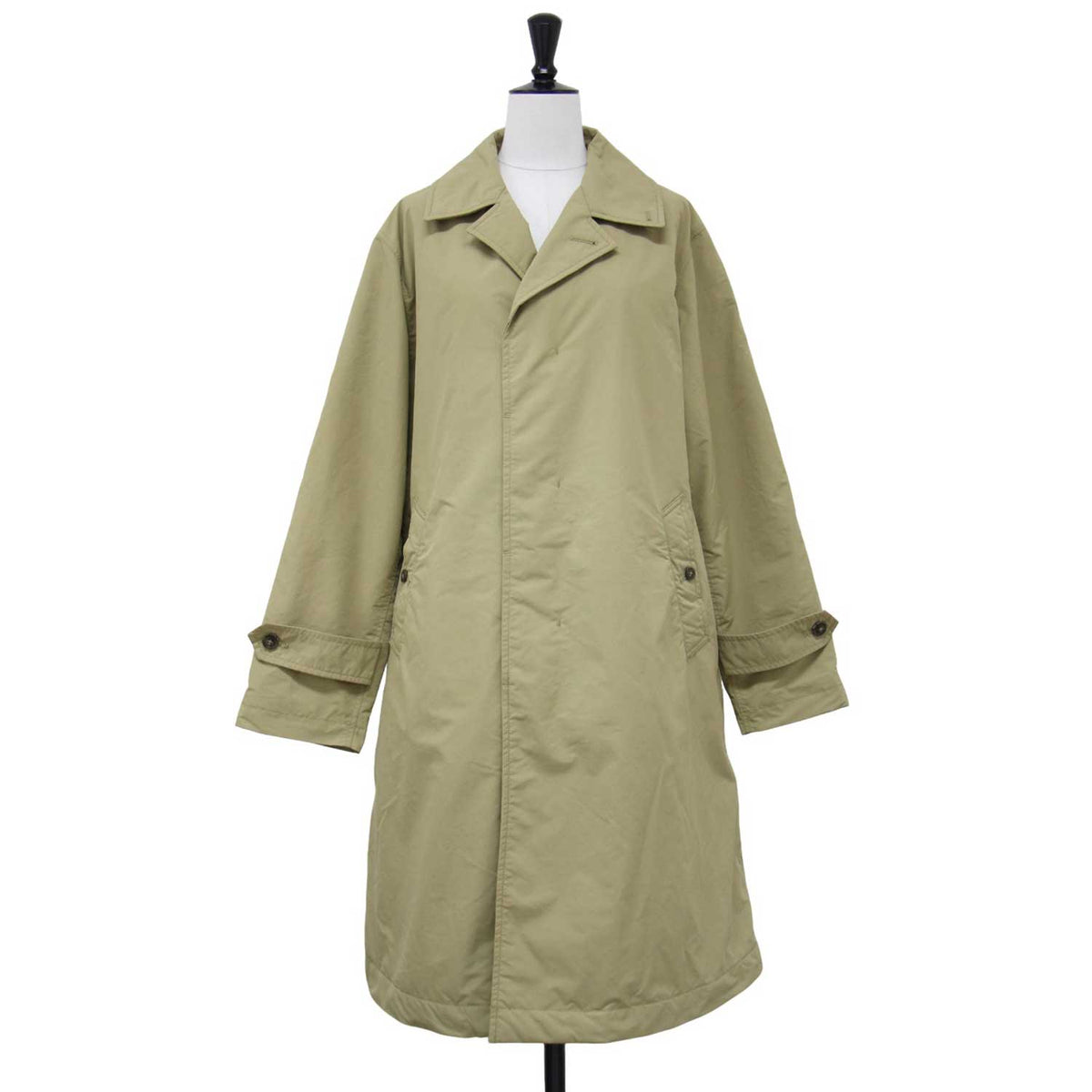× BEAMS BOY 別注 ステンカラー コート / ロング丈 タフタ プリマロフト 中綿 ロゴ