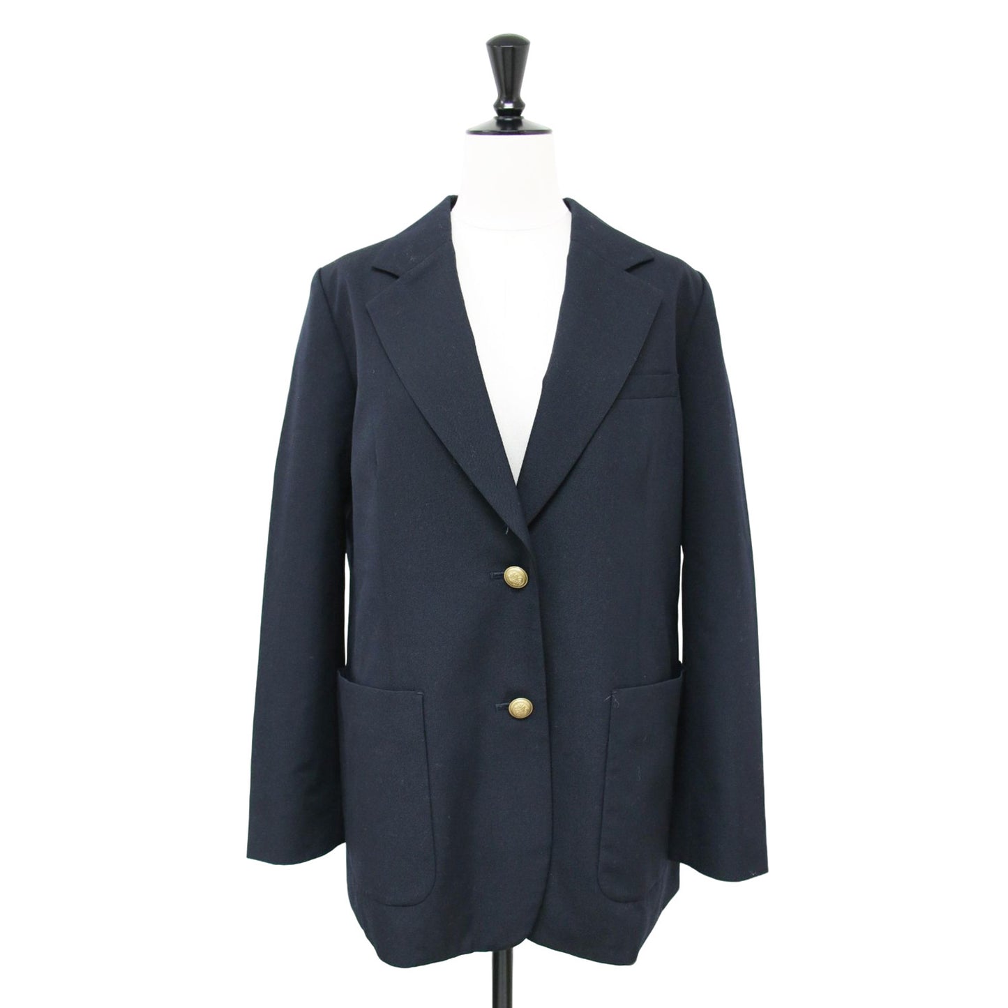 24秋冬 LIEN シングル ブレザー / テーラードジャケット 金ボタン ボクシーシルエット ウール