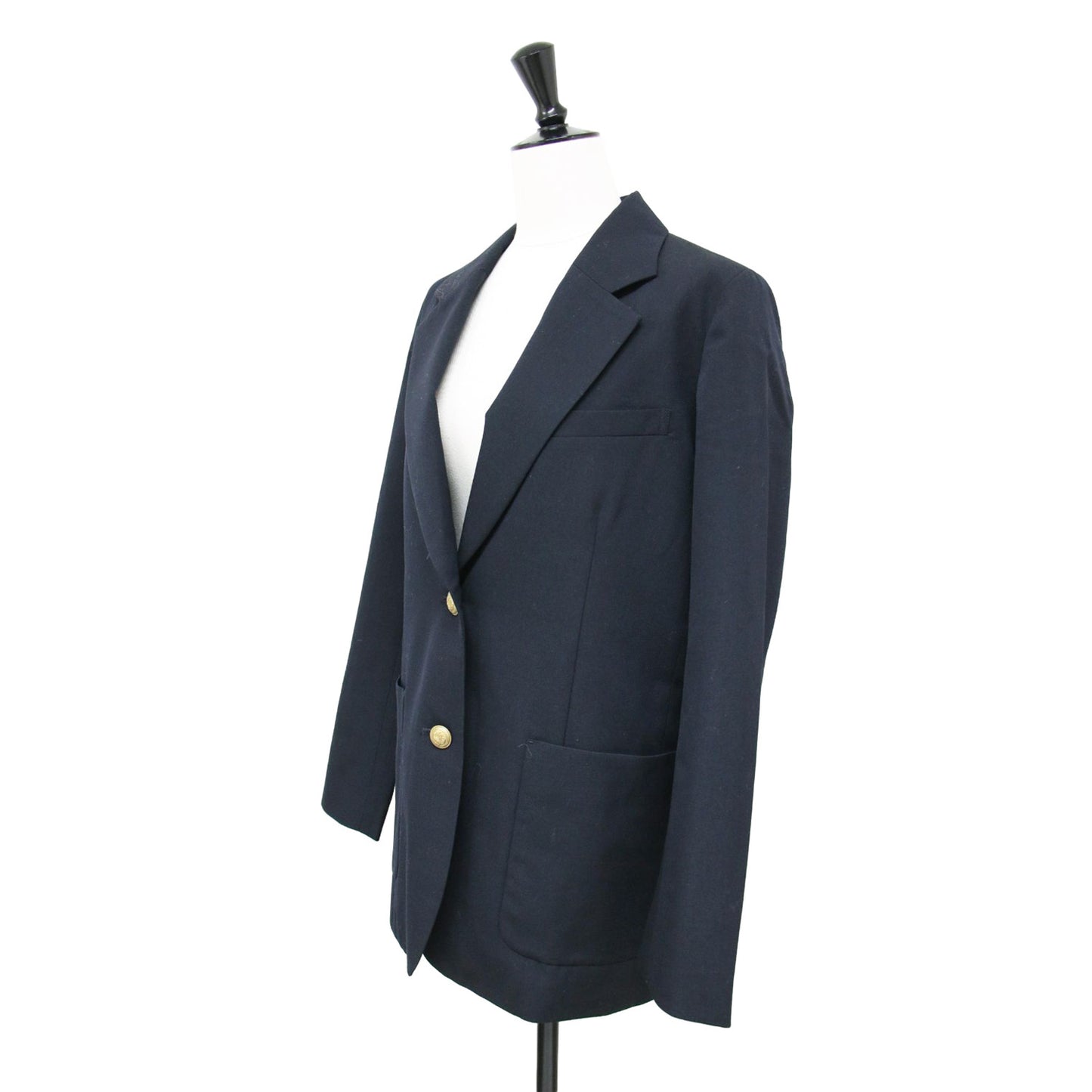 24秋冬 LIEN シングル ブレザー / テーラードジャケット 金ボタン ボクシーシルエット ウール