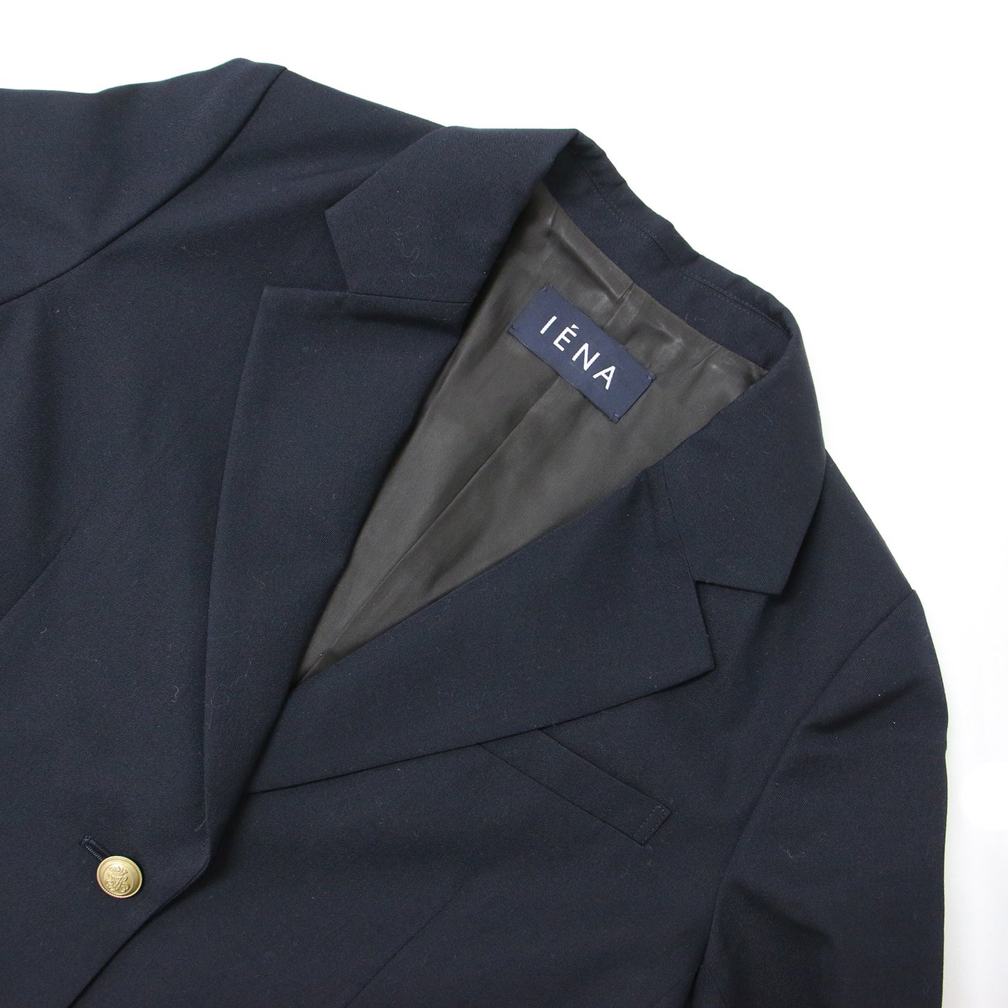 24秋冬 LIEN シングル ブレザー / テーラードジャケット 金ボタン ボクシーシルエット ウール