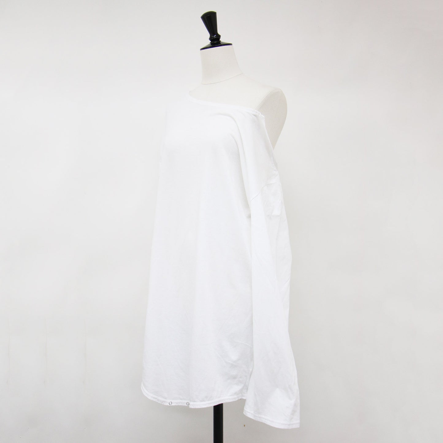 アシンメトリー ロングスリーブ Tシャツ / ロンパース 長袖 コットン カットソー