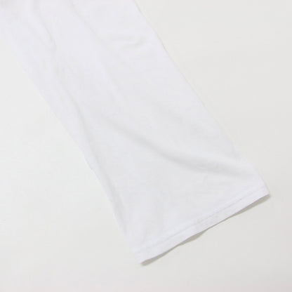 アシンメトリー ロングスリーブ Tシャツ / ロンパース 長袖 コットン カットソー