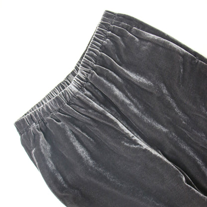 24秋冬 シルク ミックス ベルベット イージー パンツ / ストレート セミワイド ウエストゴム