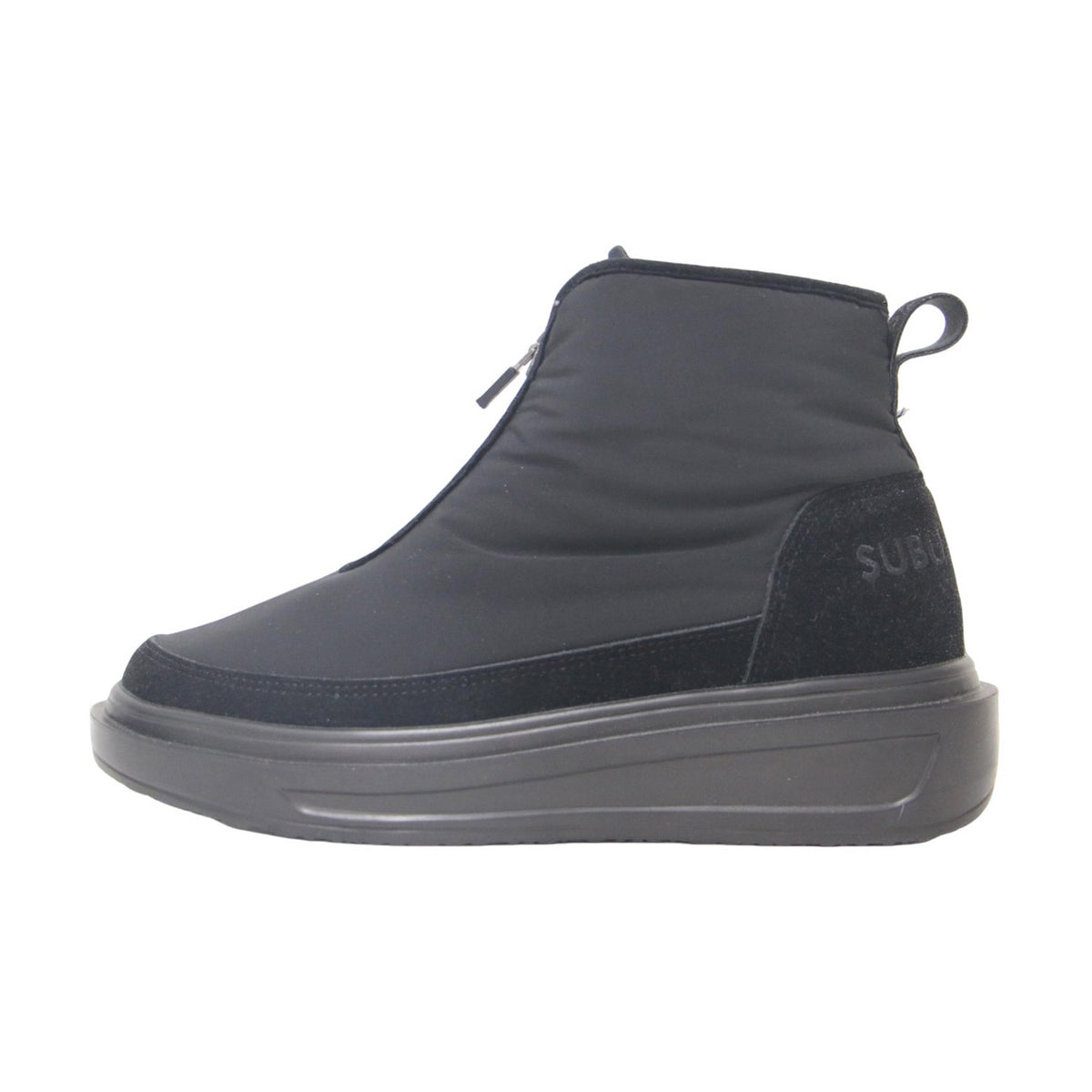 24秋冬 フロント ジップ ショート ブーツ / ナイロン ボリュームソール KAMAN Winter Boots