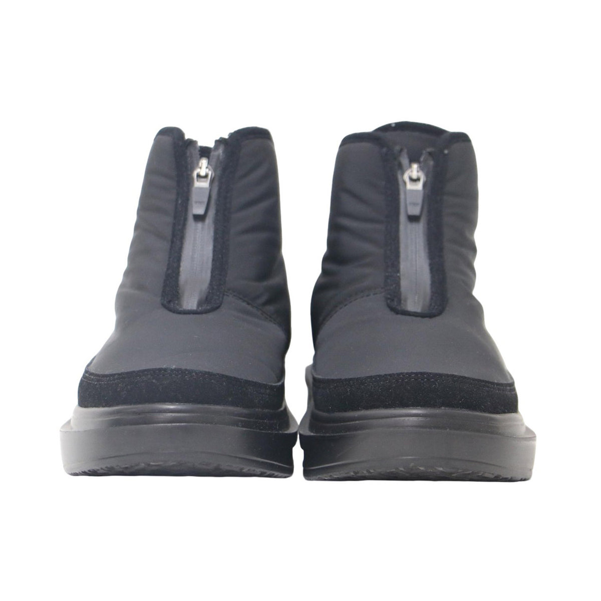 24秋冬 フロント ジップ ショート ブーツ / ナイロン ボリュームソール KAMAN Winter Boots