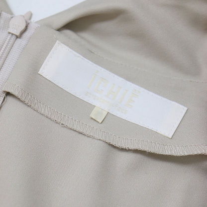 ICHIE カシュクール Vネック ワンピース / ロング丈 長袖 ストレッチ ベルト付き