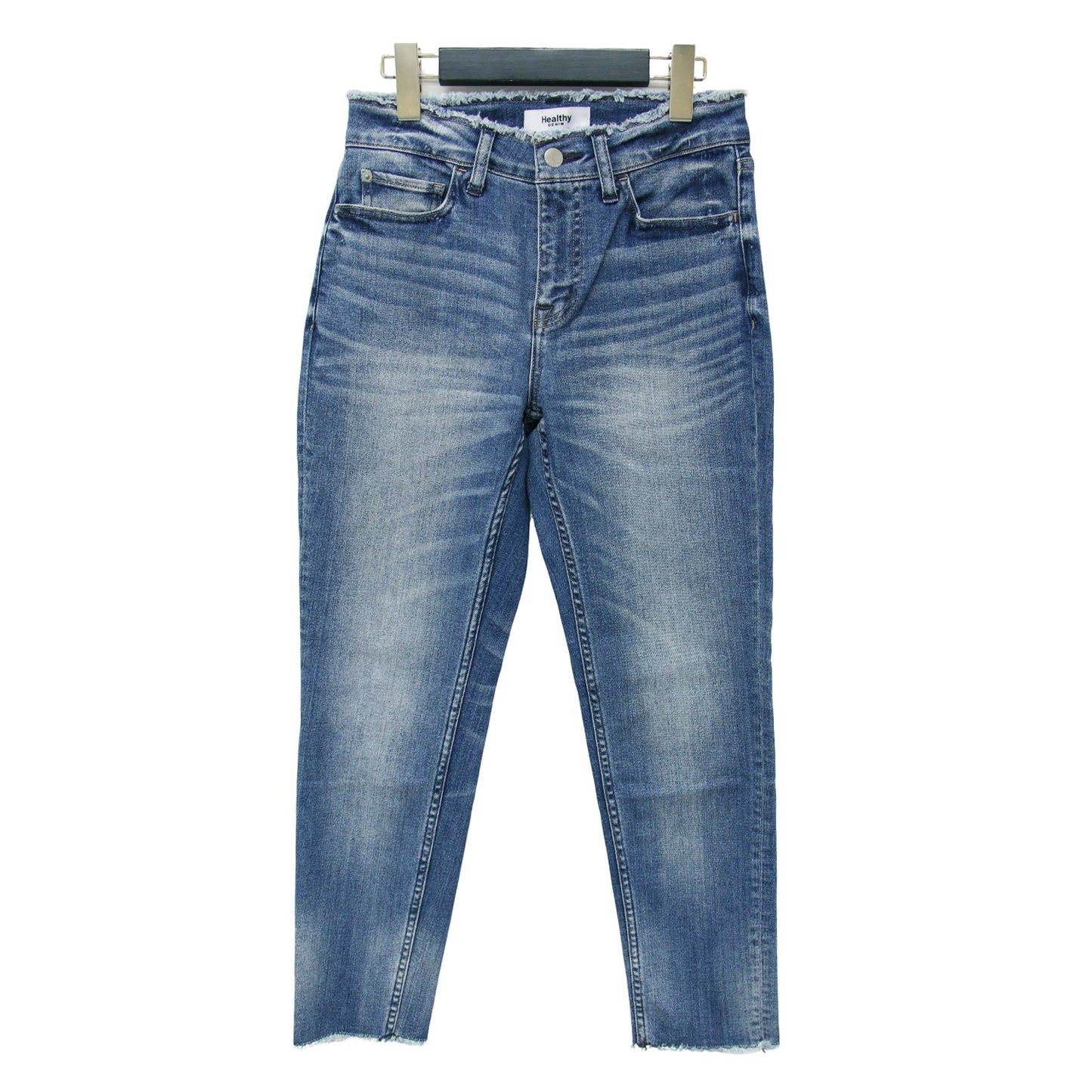 ミッドライズ テーパード デニム パンツ H583528 / H.Salt カットオフ ストレッチ コットン