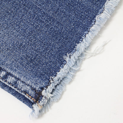 ミッドライズ テーパード デニム パンツ H583528 / H.Salt カットオフ ストレッチ コットン
