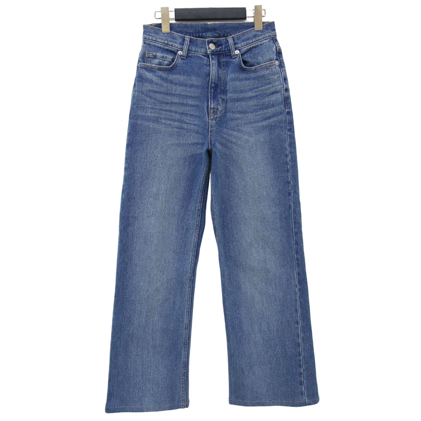 24春夏 セミワイド ジーンズ / デニムパンツ ストレッチ ジッパーフライ コットン