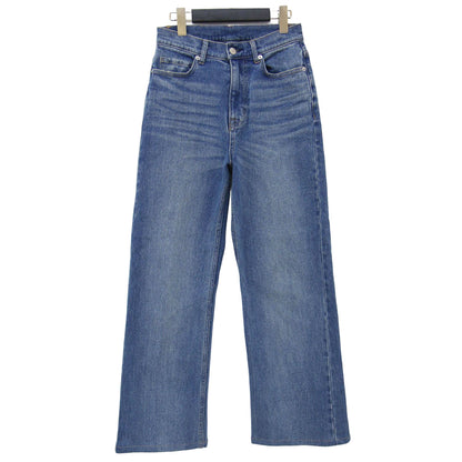 24春夏 セミワイド ジーンズ / デニムパンツ ストレッチ ジッパーフライ コットン