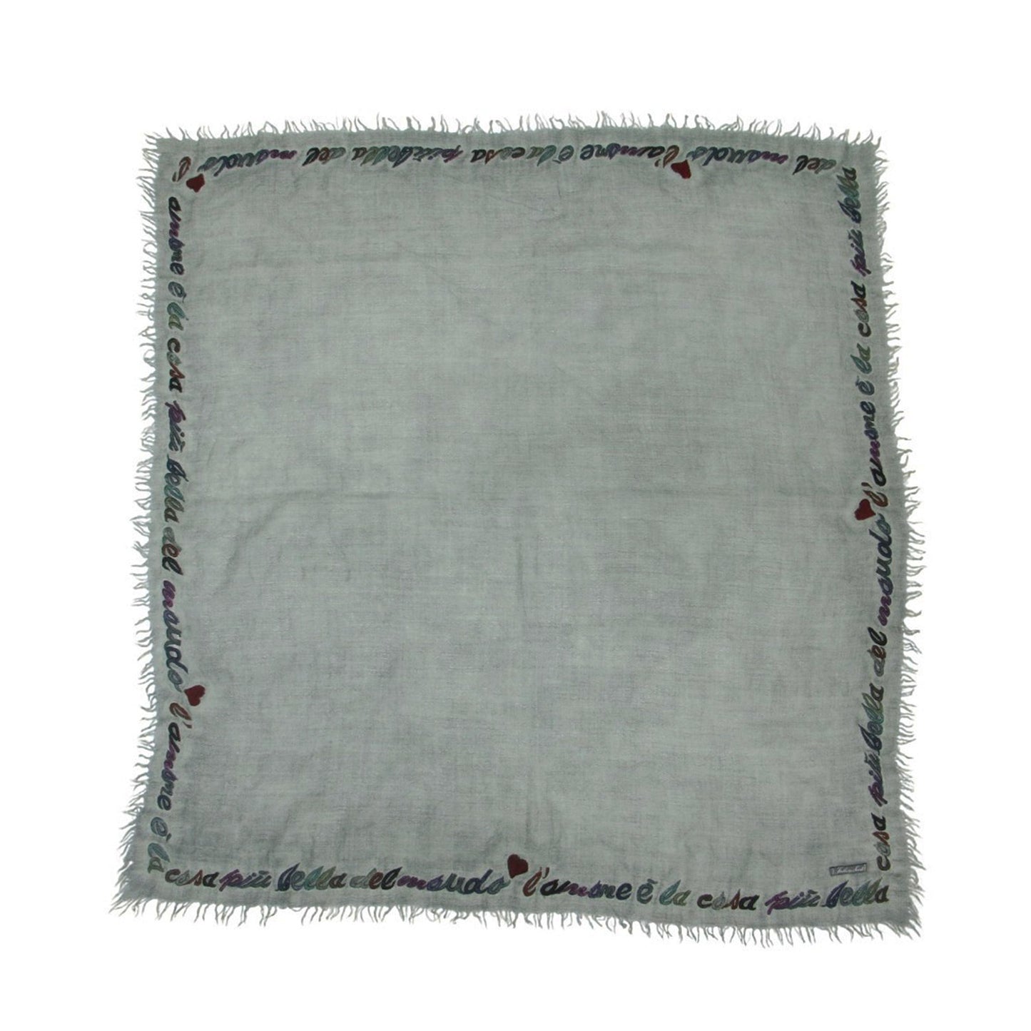 Faliero Sarti (ファリエロサルティ) ロゴ 刺繍入り ストール  