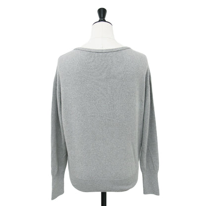 ドルマン袖 ボートネック ラメ ニット / プルオーバー 長袖 ショート丈 ウール カシミヤ