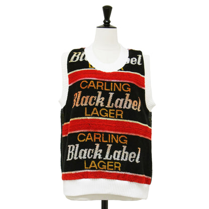 24春夏 タオル ニット ベスト / Carling Beer Towel Vest クルーネック パイル コットン