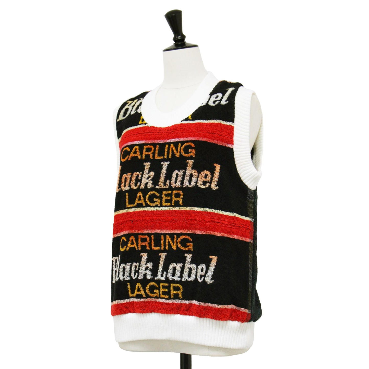 24春夏 タオル ニット ベスト / Carling Beer Towel Vest クルーネック パイル コットン