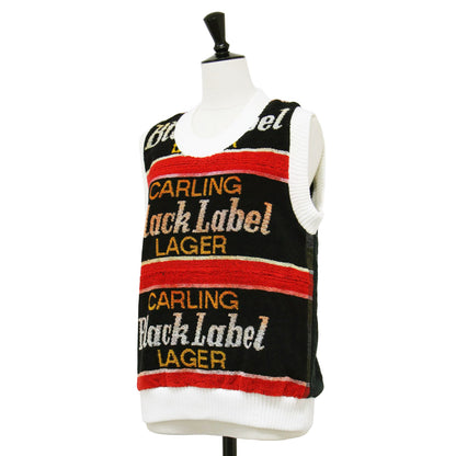 24春夏 タオル ニット ベスト / Carling Beer Towel Vest クルーネック パイル コットン