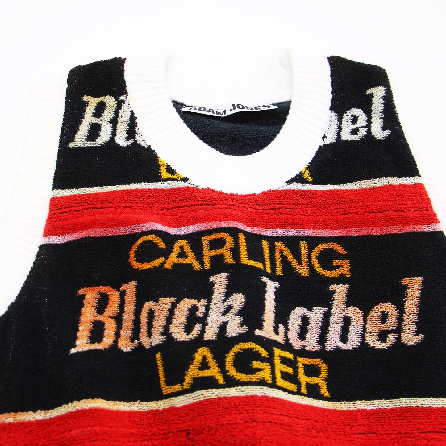 24春夏 タオル ニット ベスト / Carling Beer Towel Vest クルーネック パイル コットン