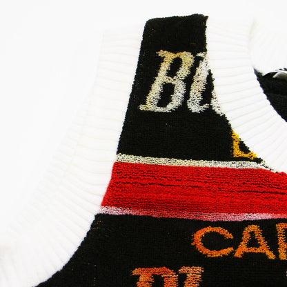 24春夏 タオル ニット ベスト / Carling Beer Towel Vest クルーネック パイル コットン