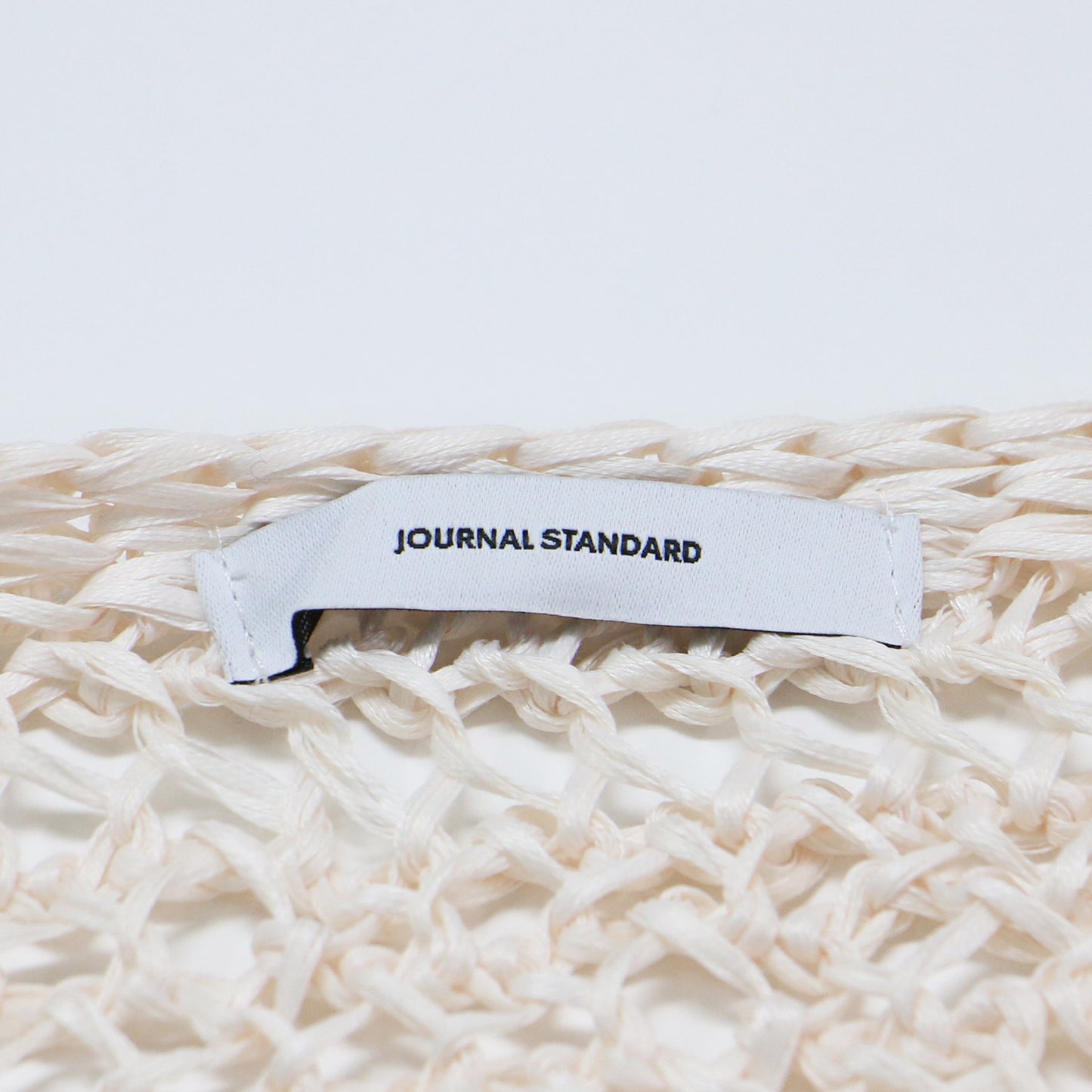 24春夏 メッシュ クロップド プルオーバー / ニット 長袖 ローゲージ