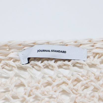 24春夏 メッシュ クロップド プルオーバー / ニット 長袖 ローゲージ