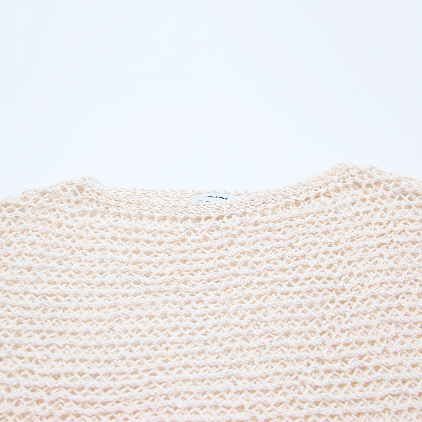 24春夏 メッシュ クロップド プルオーバー / ニット 長袖 ローゲージ