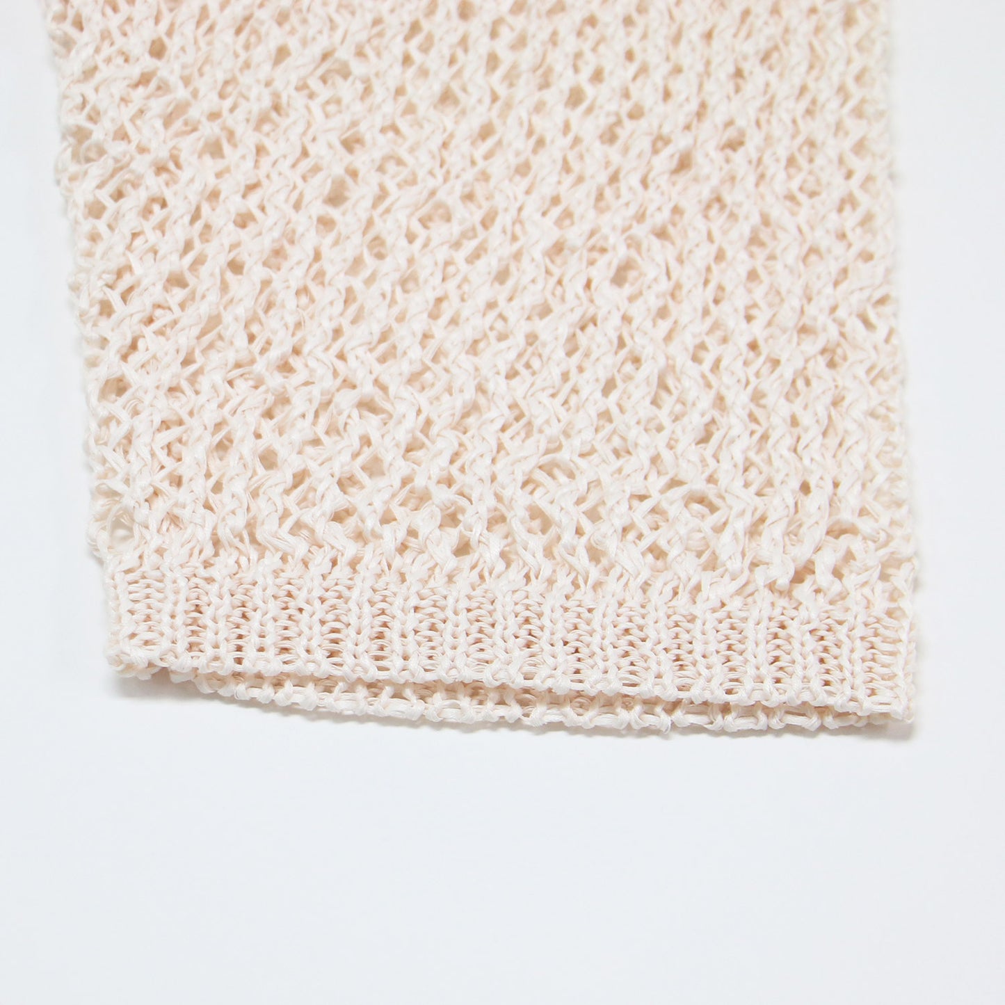 24春夏 メッシュ クロップド プルオーバー / ニット 長袖 ローゲージ