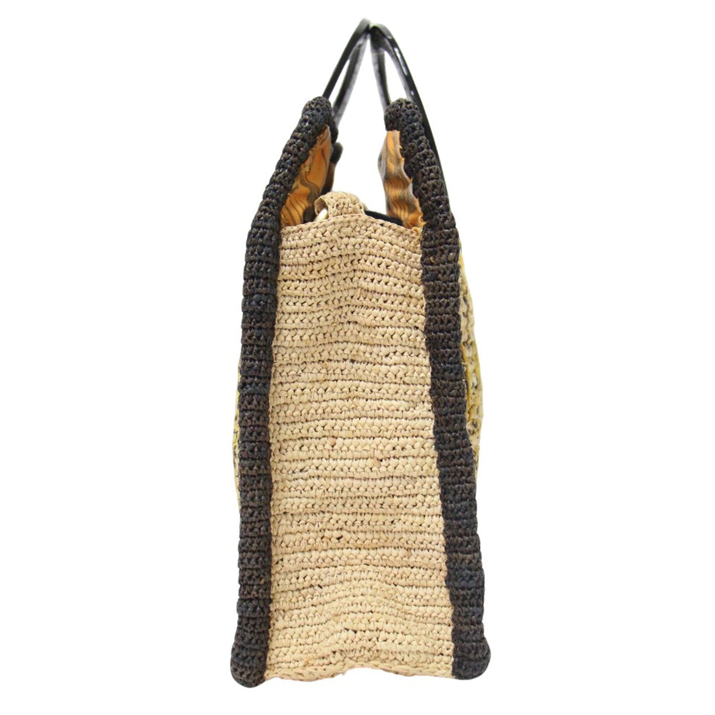 2WAY ラフィア バッグ / ハンドバッグ ショルダーバッグ クロスボディ ヤシ ボタニカル