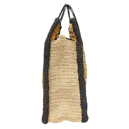 2WAY ラフィア バッグ / ハンドバッグ ショルダーバッグ クロスボディ ヤシ ボタニカル