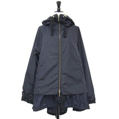 レイヤード モッズコート / LAYERD MOD'S COAT ブルゾン フード シルク混