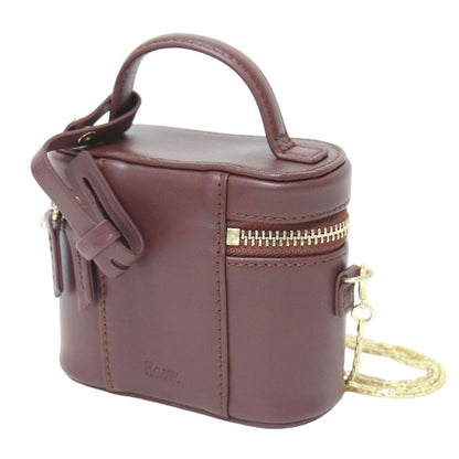 24秋冬 ミニ バニティ チャーム / ミニバッグ チェーンショルダー ストラップ 牛革 スムースレザー