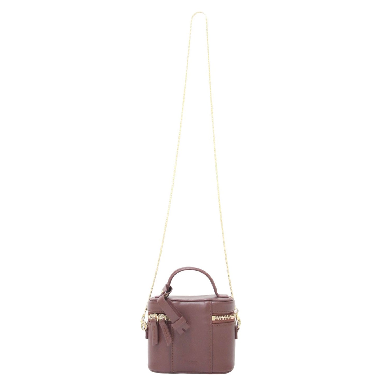 24秋冬 ミニ バニティ チャーム / ミニバッグ チェーンショルダー ストラップ 牛革 スムースレザー