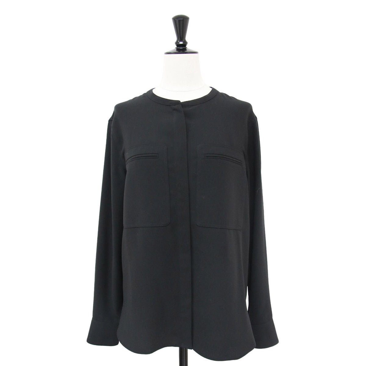 ジョーゼット バンドカラー シャツ / ブラウス ポケット 長袖 PRIME GGT UTL SHIRT B