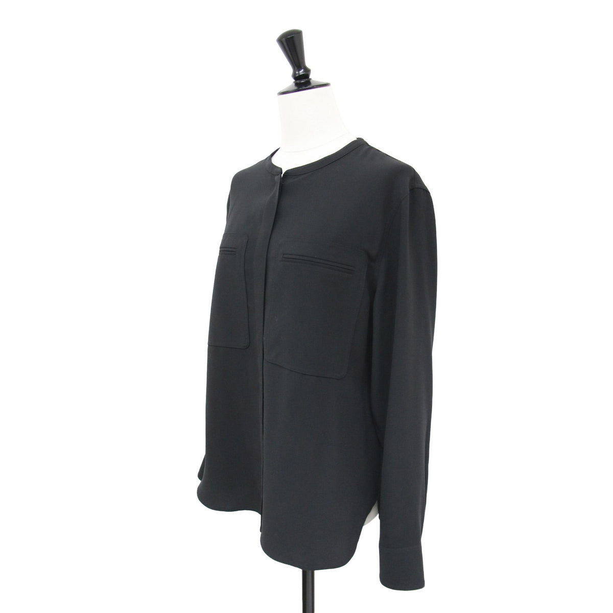 ジョーゼット バンドカラー シャツ / ブラウス ポケット 長袖 PRIME GGT UTL SHIRT B