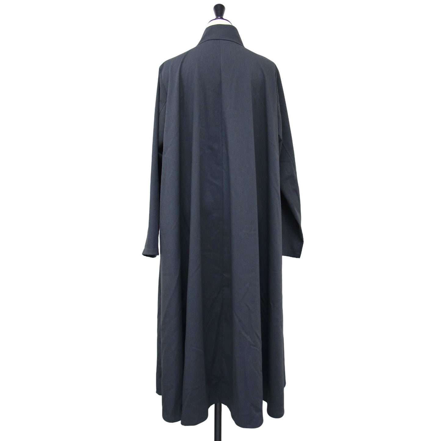 T/R プレンティ ワンピース / シャツワンピース ロング丈 長袖 スタンドネック フレア