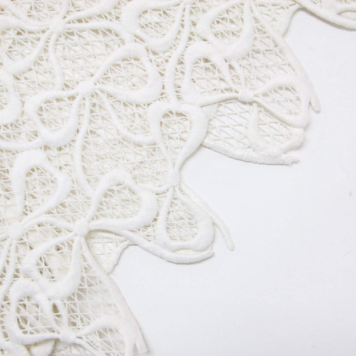 24春夏 オリジナル リボンメッシュ レース スカート / ロング丈 Iライン イレギュラーヘム