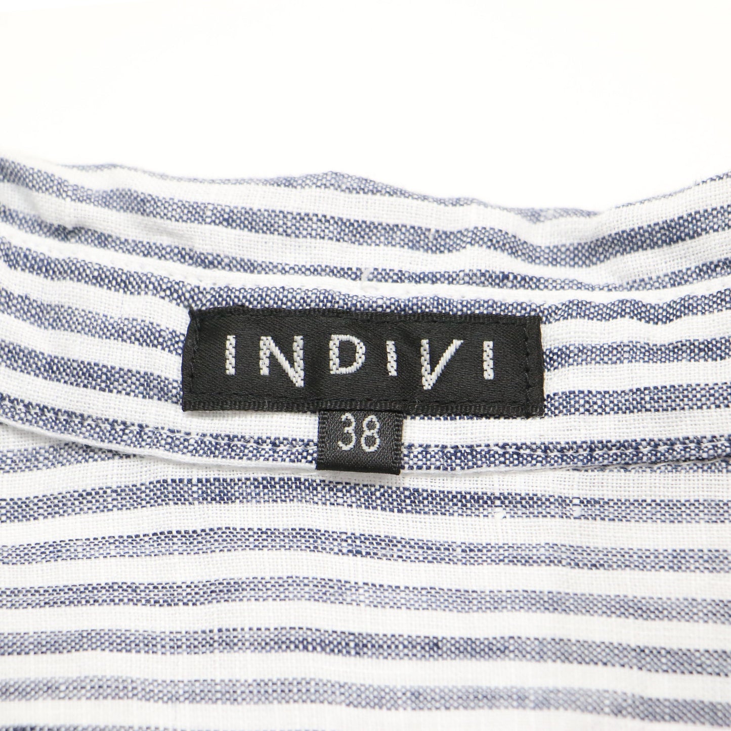 フレンチ リネン シャツ / 長袖 ストライプ ウォッシャブル