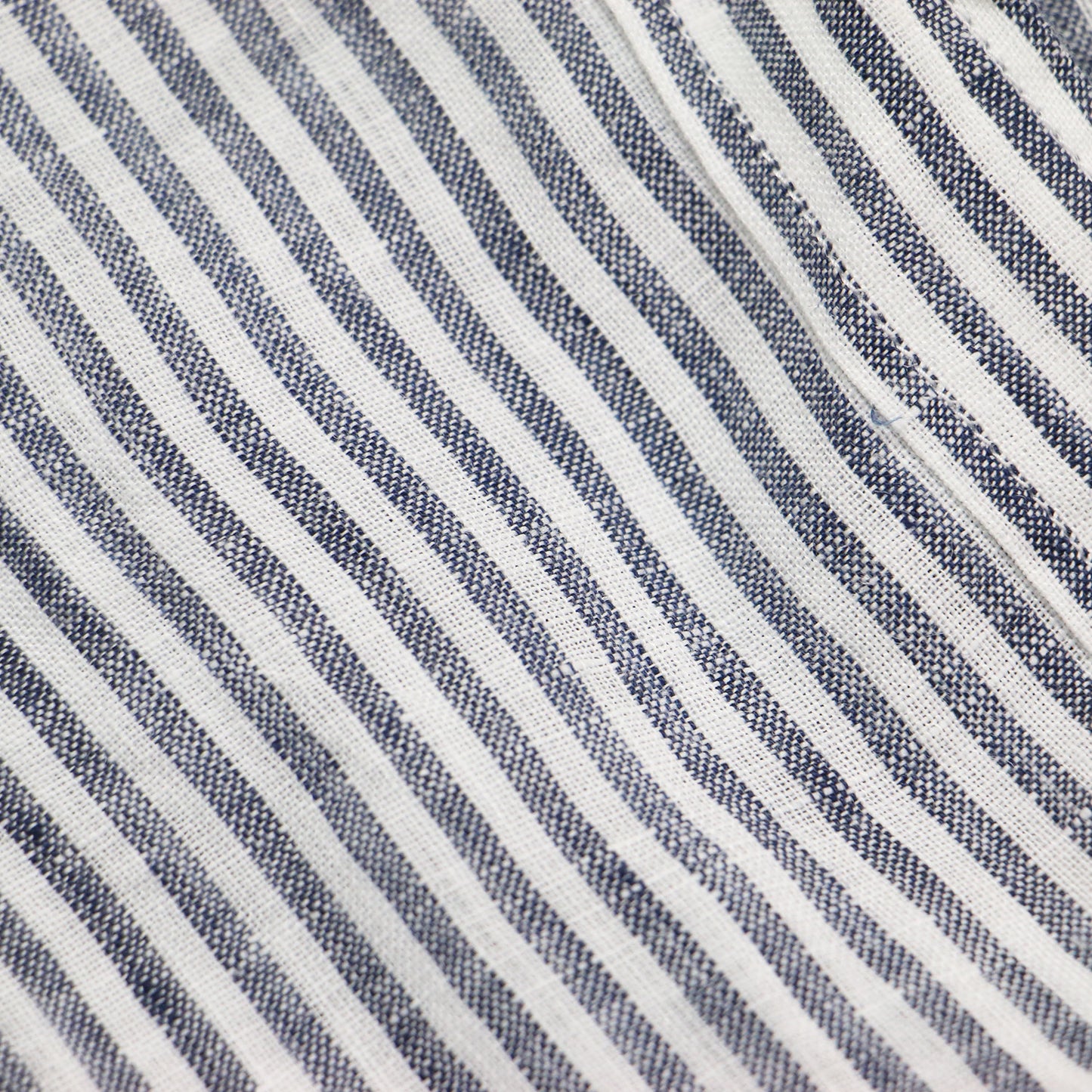 フレンチ リネン シャツ / 長袖 ストライプ ウォッシャブル