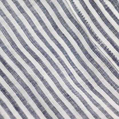 フレンチ リネン シャツ / 長袖 ストライプ ウォッシャブル