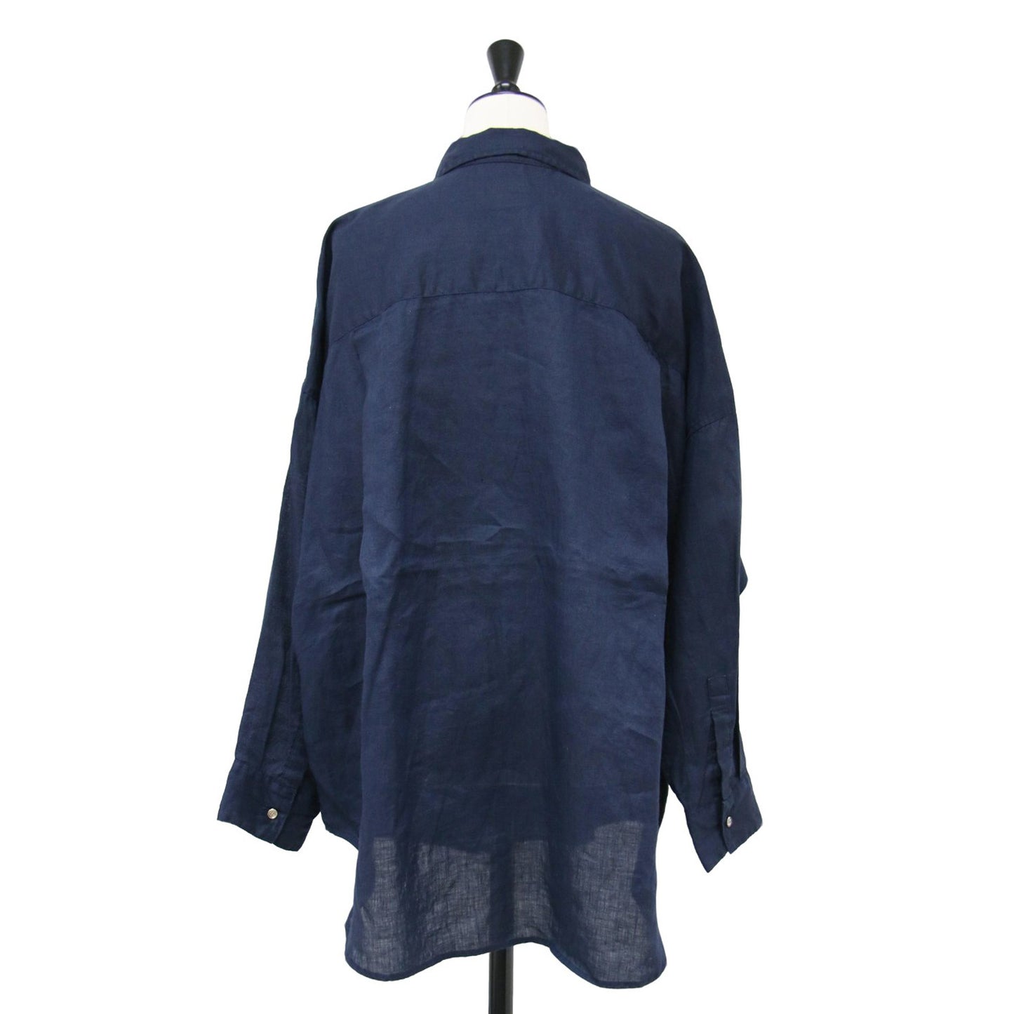 24春夏 80 リネン カシュクール ビッグ シャツ / 長袖 2WAY オーバーシルエット