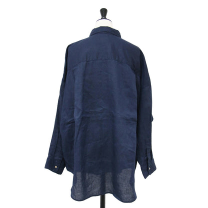 24春夏 80 リネン カシュクール ビッグ シャツ / 長袖 2WAY オーバーシルエット