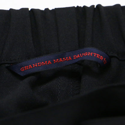 ラップ イージー パンツ / ワイド クロップド丈 サイドリボン