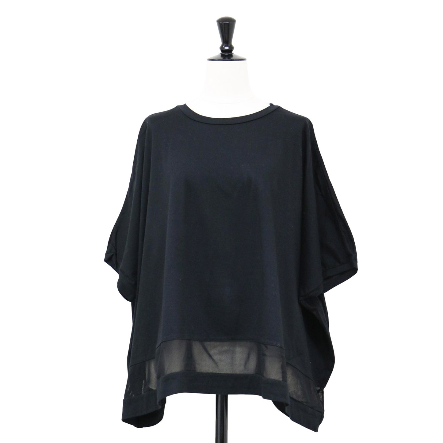 24春夏 コットン メッシュ ミックス ワイド プルオーバー / Tシャツ カットソー 半袖 クルーネック