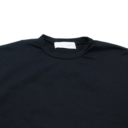 ワイド ショートスリーブ Tシャツ / カットソー 半袖 スリット クルーネック コットン
