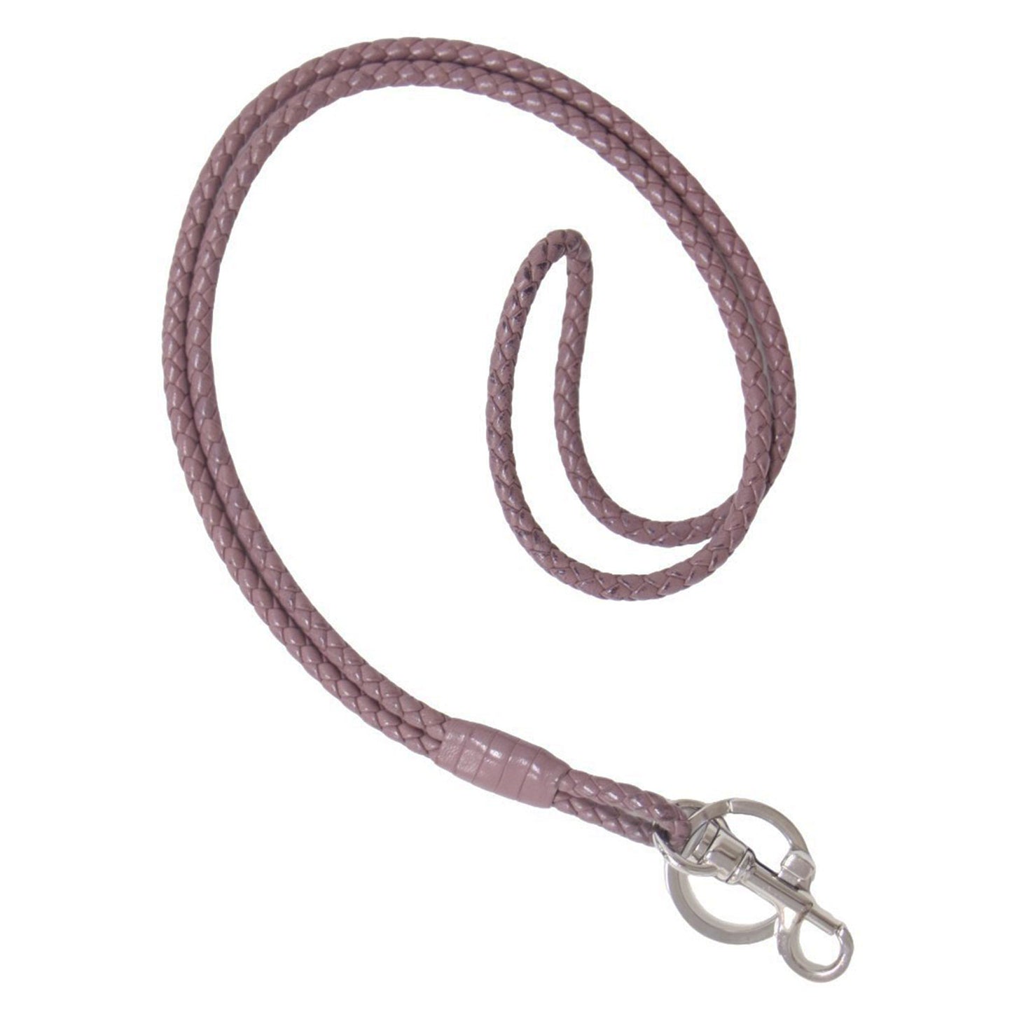 イントレチャート ロング ストラップ / ネックストラップ 編み込み レザー キーリング