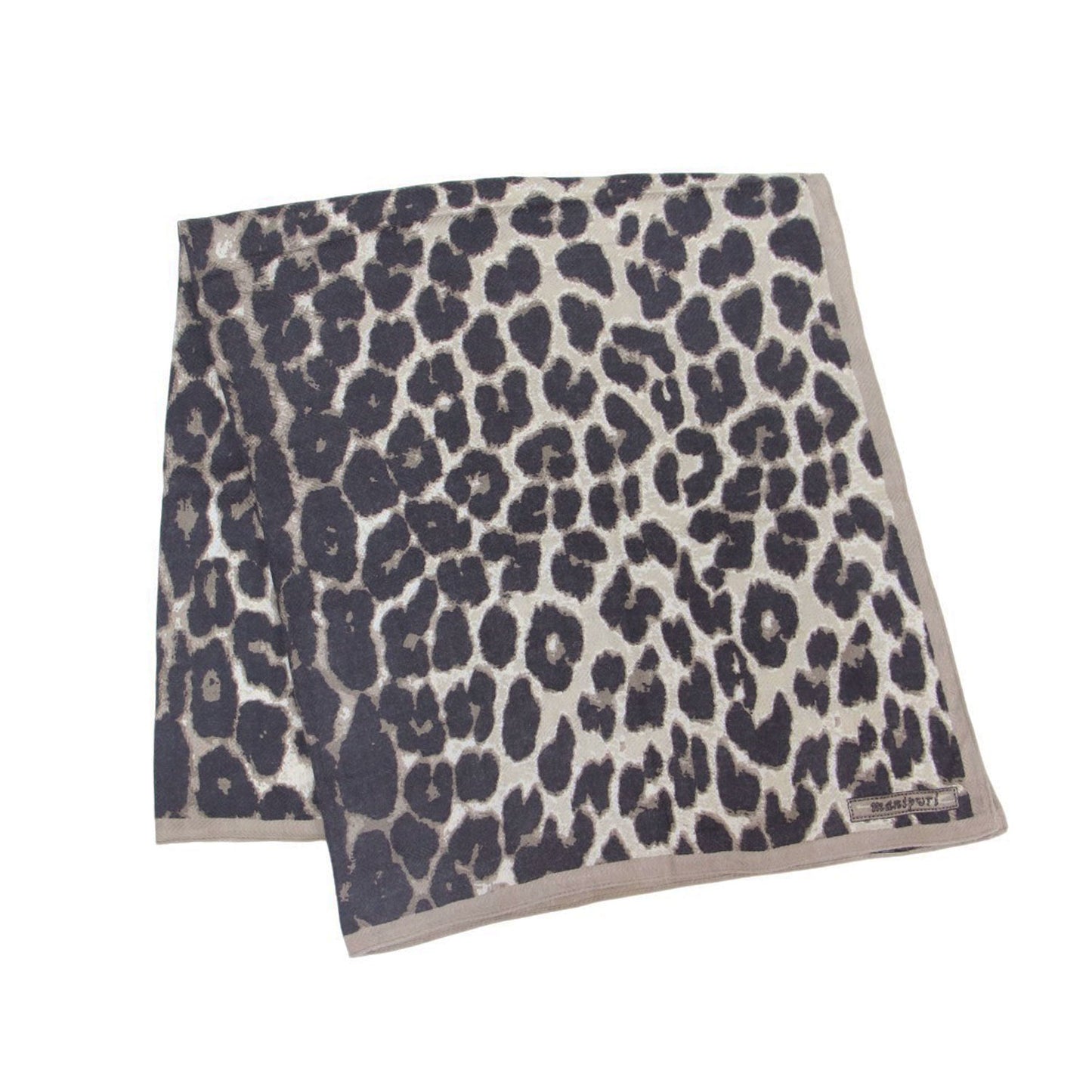 23秋冬 レオパード ベグ ストール / 大判 ヒョウ柄 ウール シルク