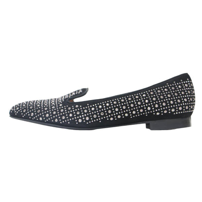 スタッズ ローヒール スリッポン / パンプス ラウンドトゥ スエード