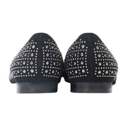 スタッズ ローヒール スリッポン / パンプス ラウンドトゥ スエード