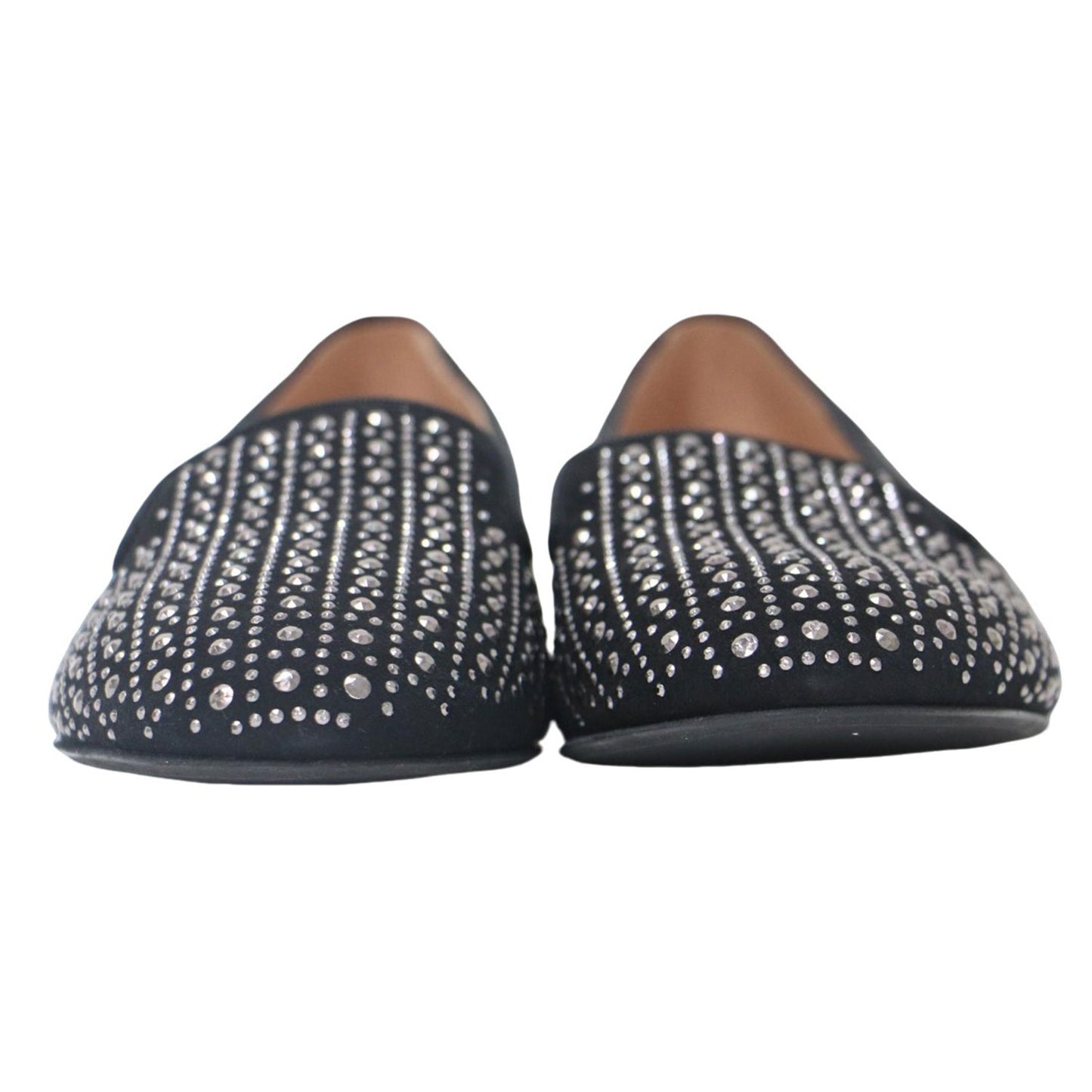 スタッズ ローヒール スリッポン / パンプス ラウンドトゥ スエード