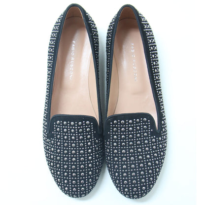 スタッズ ローヒール スリッポン / パンプス ラウンドトゥ スエード